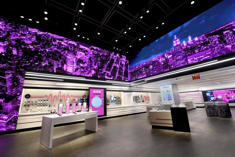 video wall in a retail store