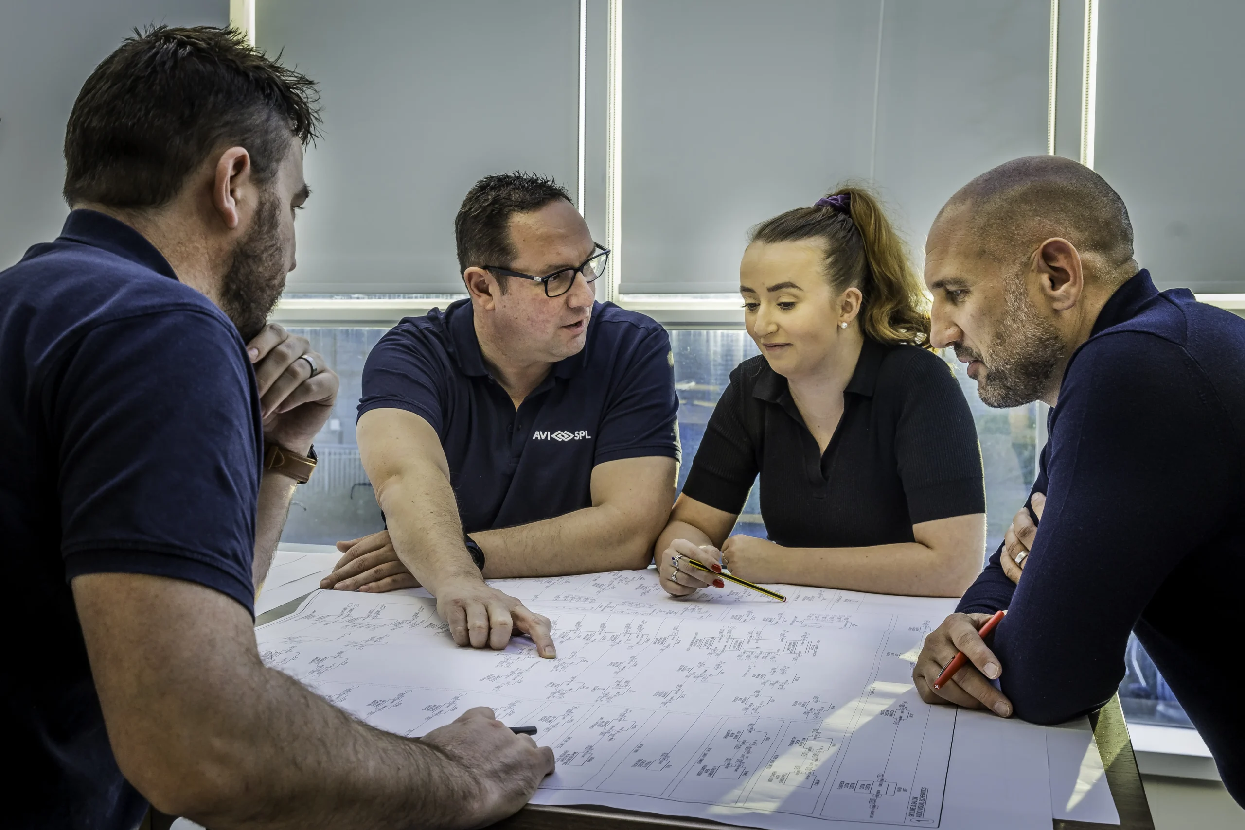 global team using unified communications platform
